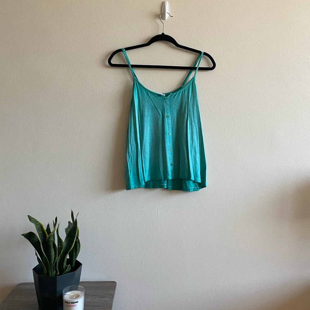 Tank-top teal flowy